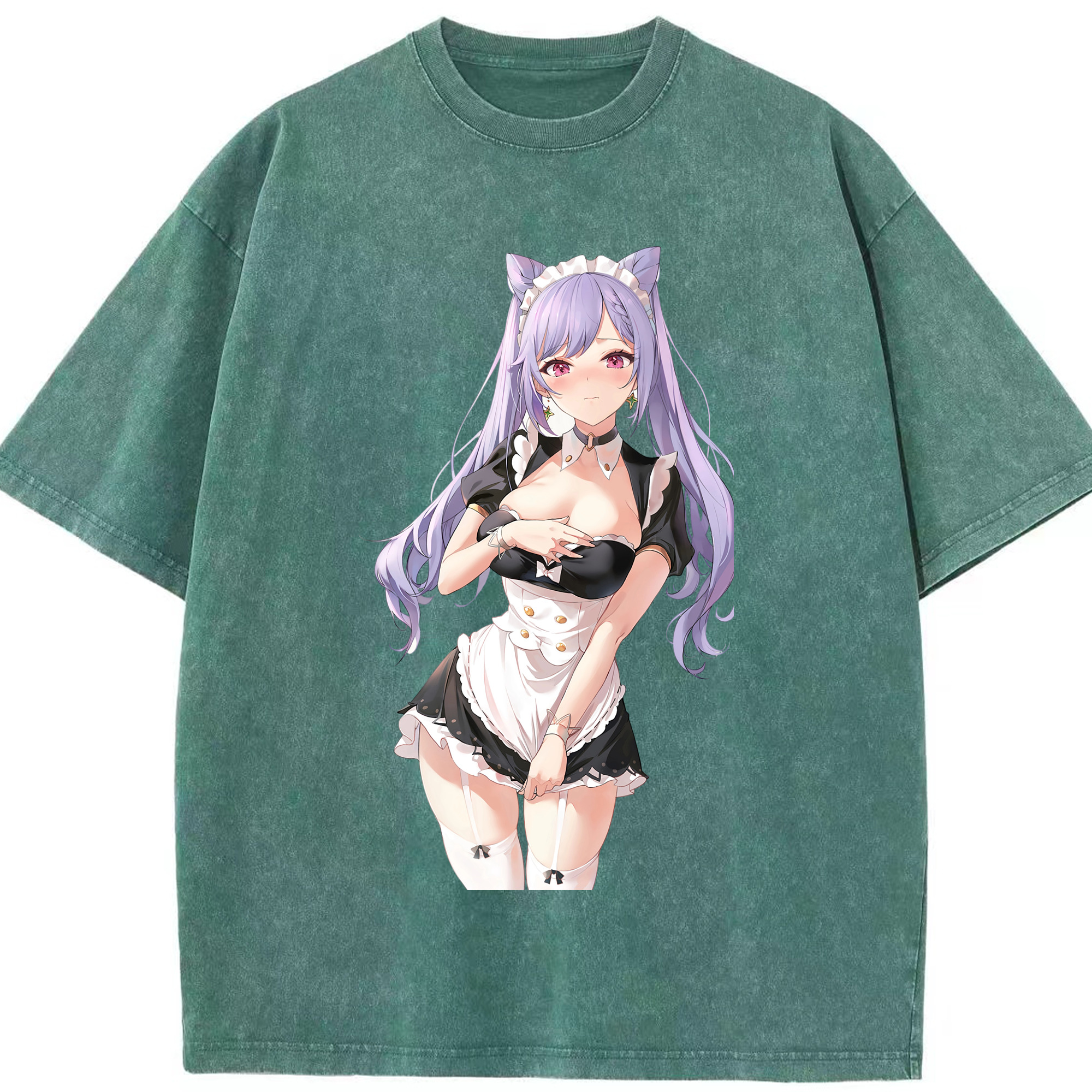 げんし神 刻晴 こくせい genshin Kokusei 綿100% ヴィンテージ風 半袖Tシャツ（フロントプリント）